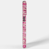Girly Pink en Blush Glitter Zebra Case-Mate iPhone Case (Achterkant / Rechts)