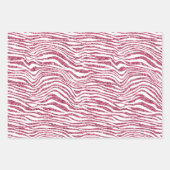 Girly Pink en Blush Glitter Zebra Inpakpapier Vel (Voorkant 2)