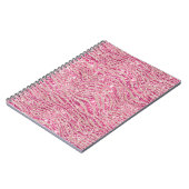 Girly Pink en Blush Glitter Zebra Notitieboek (Linkerzijde)