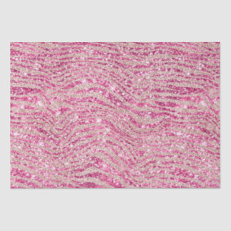 Girly Pink en Blush Glitter Zebra Tissuepapier