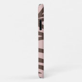 Girly Pink en Brown Zebra Case-Mate iPhone Case (Achterkant/rechts)
