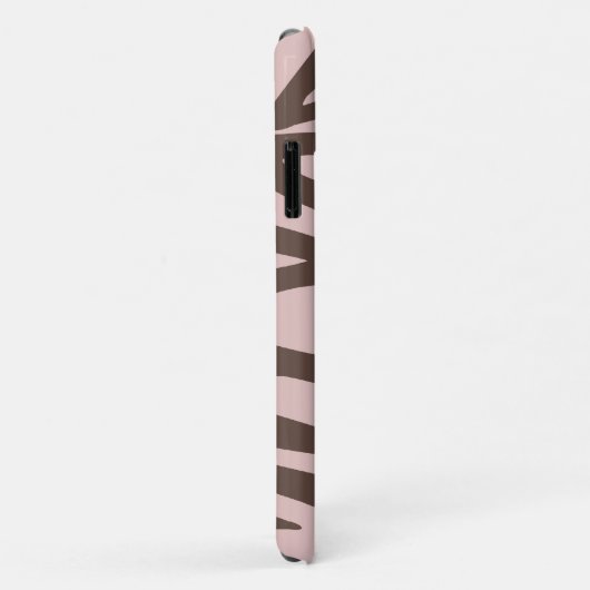 Girly Pink en Brown Zebra Case-Mate iPhone Case (Achterkant/rechts)
