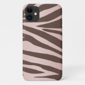 Girly Pink en Brown Zebra Case-Mate iPhone Case (Achterkant)