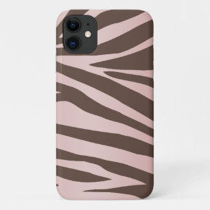 Girly Pink en Brown Zebra Case-Mate iPhone Case