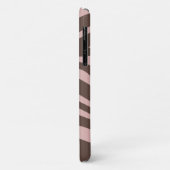 Girly Pink en Brown Zebra Case-Mate iPhone Case (Achterkant/links)