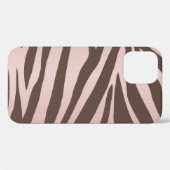 Girly Pink en Brown Zebra Case-Mate iPhone Case (Achterkant (horizontaal))