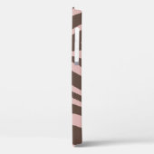 Girly Pink en Brown Zebra Case-Mate iPhone Case (Achterkant / Links)
