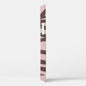 Girly Pink en Brown Zebra Case-Mate iPhone Case (Achterkant / Rechts)