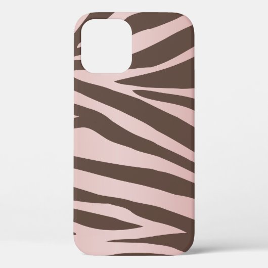 Girly Pink en Brown Zebra Case-Mate iPhone Case (Achterkant)