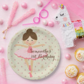 Girly Pink en Dreamweaver Ballerina Papieren Bordje (Feest)