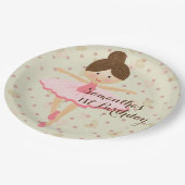Girly Pink en Dreamweaver Ballerina Papieren Bordje (Gekanteld)