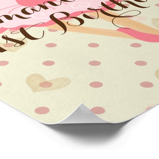 Girly Pink en Dreamweaver Ballerina Poster (Hoek)