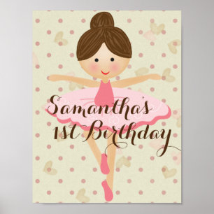 Girly Pink en Dreamweaver Ballerina Poster