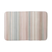 Girly Pink en Mint Moderne kuststreep Badmat (Voorkant)