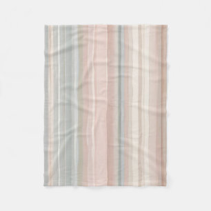 Girly Pink en Mint Moderne kuststreep Fleece Deken