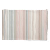 Girly Pink en Mint Moderne kuststreep Kussensloop (Achterkant-Links)