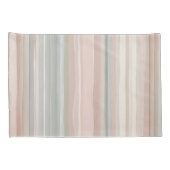 Girly Pink en Mint Moderne kuststreep Kussensloop (Achterkant-Rechts)