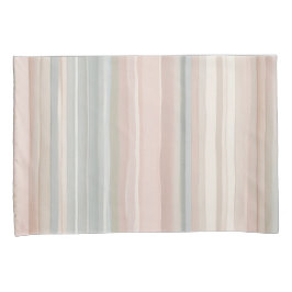 Girly Pink en Mint Moderne kuststreep Kussensloop