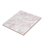 Girly Pink en White Modern Marble Tegeltje (Zijkant)
