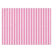 Girly Pink en White Stripe Tafelkleed (Voorkant (Horizontaal))
