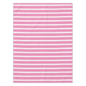 Girly Pink en White Stripe Tafelkleed (Voorkant)