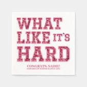 Girly Pink Esthetic Law School Afstuderen Decor Servet (Voorkant)