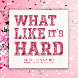 Girly Pink Esthetic Law School Afstuderen Decor Servet