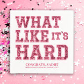 Girly Pink Esthetic Law School Afstuderen Decor Servet