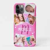 Girly Pink Family Foto Collage Case-Mate iPhone Case (Achterkant)