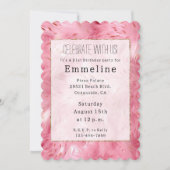 Girly Pink Faux Fur Kaart (Voorkant)