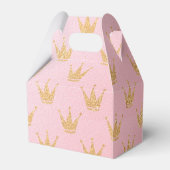 Girly Pink Faux Gold Prinses Verjaardagsgunst Box Bedankdoosjes (Achterkant)