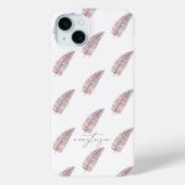 Girly Pink Feathers Pattern Case-Mate iPhone Case (Achterkant)