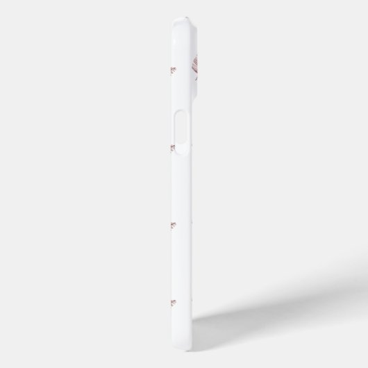 Girly Pink Feathers Pattern Case-Mate iPhone Case (Achterkant / Rechts)