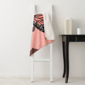 Girly Pink Feeding Monarch Butterfly Pair Sherpa Deken (In situ)