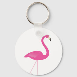 Girly Pink Flamingo Sleutelhanger
