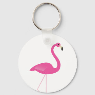 Girly Pink Flamingo Sleutelhanger