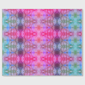 Girly Pink Floral Abstracte Waterverf Boho Chic Cadeaupapier (Vlak)