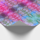 Girly Pink Floral Abstracte Waterverf Boho Chic Cadeaupapier (Hoek)