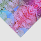 Girly Pink Floral Abstracte Waterverf Boho Pattern Tissuepapier (Detail)