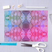 Girly Pink Floral Abstracte Waterverf Boho Pattern Tissuepapier (Craft)