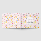 Girly Pink Floral Botanical Baby shower Gastenboek (Volledig)