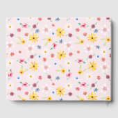 Girly Pink Floral Botanical Baby shower Gastenboek (Achterkant)