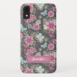 Girly Pink Floral Case-Mate iPhone Case