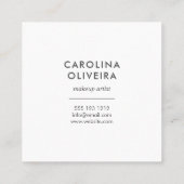 Girly Pink Floral Elegant Vierkante Visitekaartje (Achterkant)