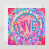 Girly Pink Floral Fun Love Inspirivity Sweet (Voorkant)