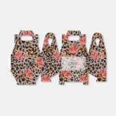 Girly Pink Floral Leopard Print Bedankdoosjes (Uitgevouwen)
