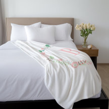 Girly Pink Floral Monogram