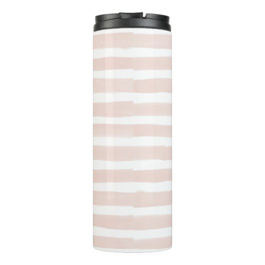 Girly Pink Floral Monogram Thermosbeker (Achterkant)