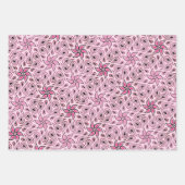 Girly Pink Floral Paisley Design Modern Cute Inpakpapier Vel (Voorkant 3)