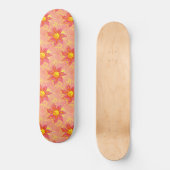 Girly Pink Floral Persoonlijk Skateboard (Voorkant)